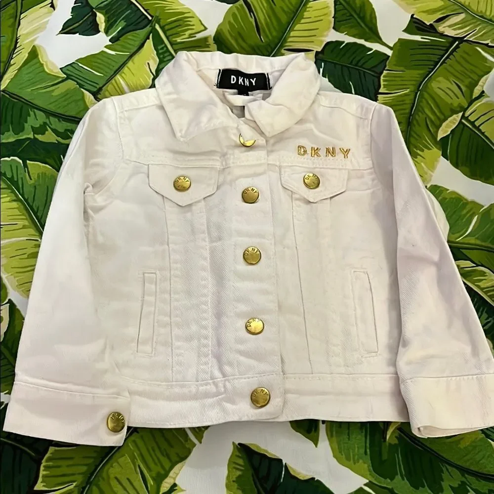 DKNY White Toddler Girls Jean Jacket Size 2T